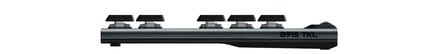Low-profile GL mechanical switch shown next to a G915 TKL keycap
