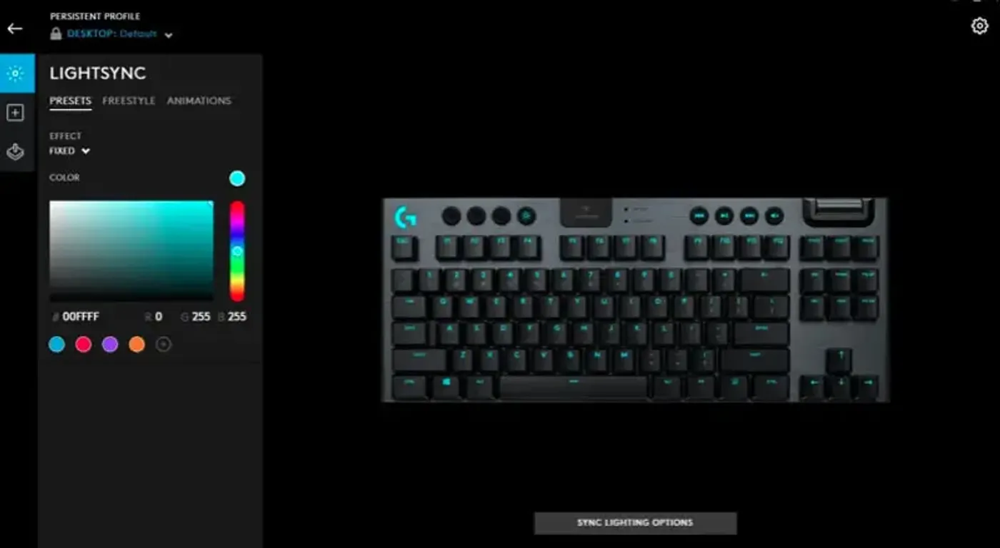 Dedicated profile function keys on the G915 TKL top row