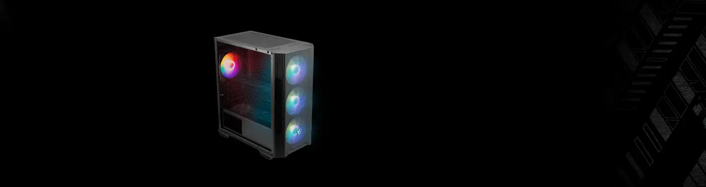 MSI Mag Forge M100A Gaming Case Internal View