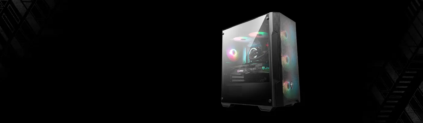 MSI Mag Forge M100A Gaming Case RGB Lighting