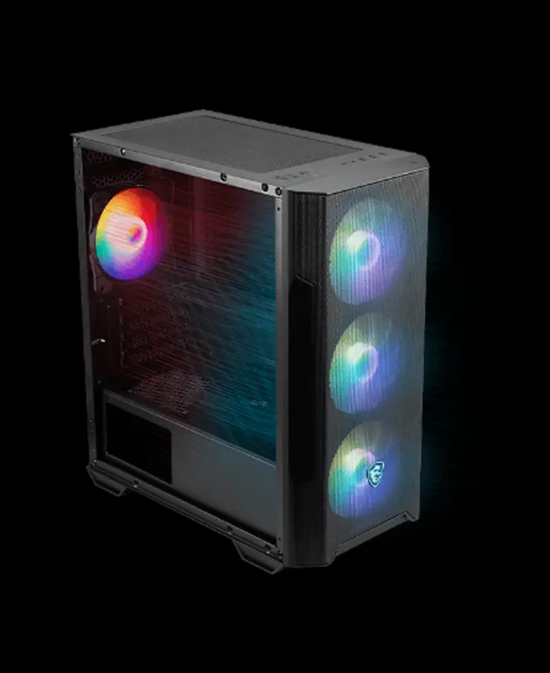 MSI Mag Forge M100A Gaming Case Internal View