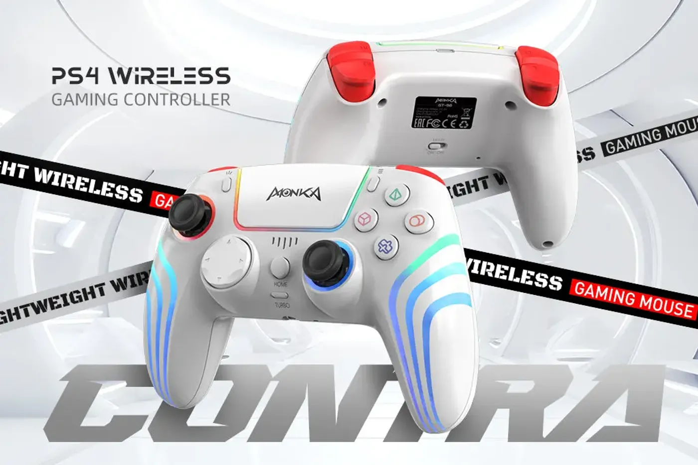 MARVO Monka Contra wireless game controller viewed from the front