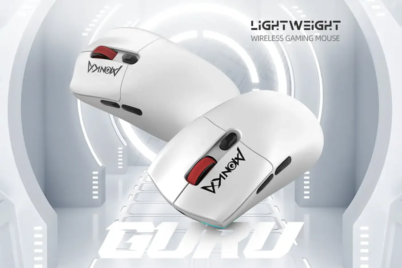 MARVO Monka Guru wireless gaming mouse shown from above