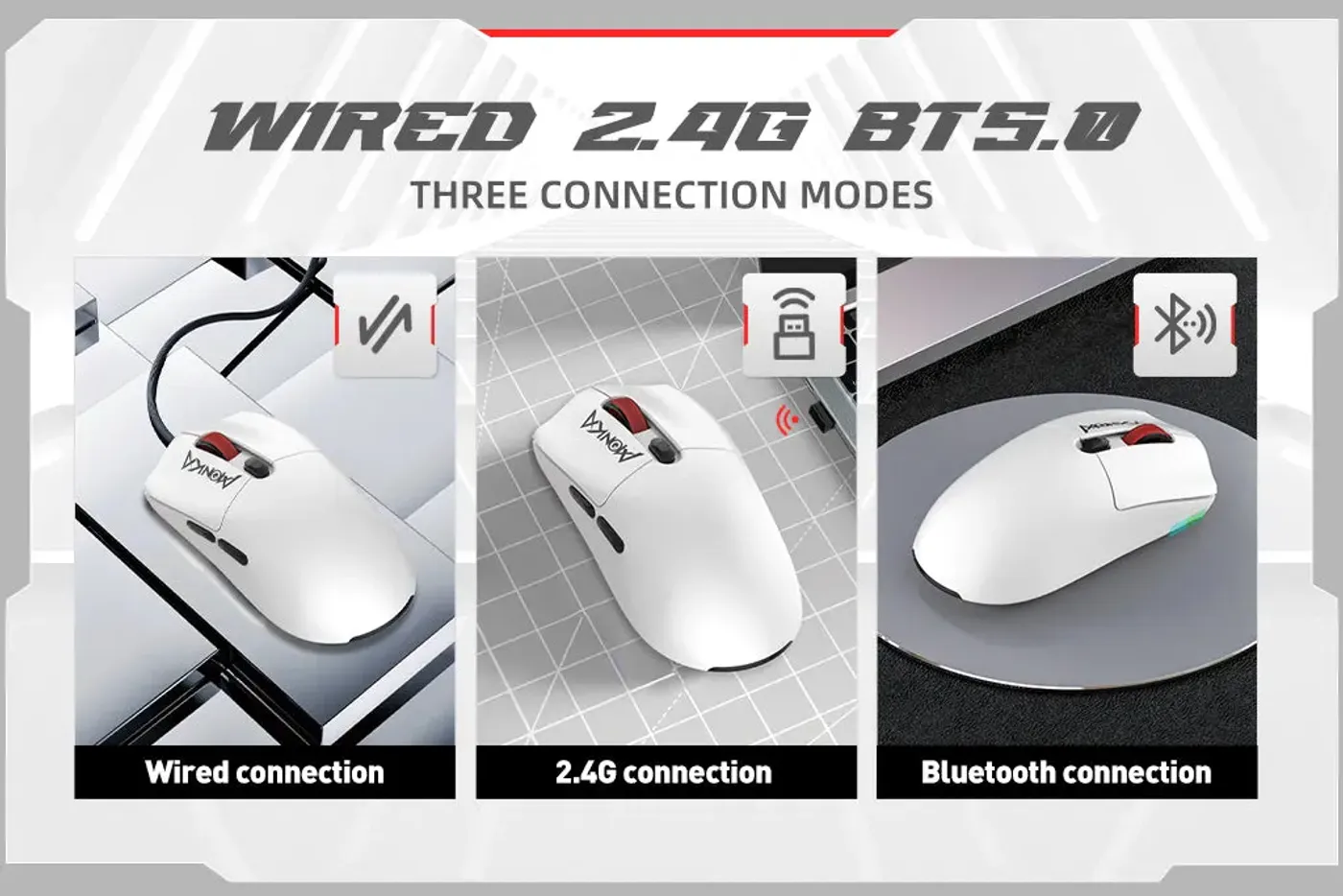 MARVO Monka Guru wireless mouse with its 2.4G receiver