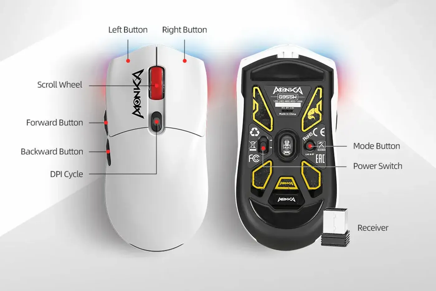 MARVO Monka Guru mouse during fast-paced shooter gameplay