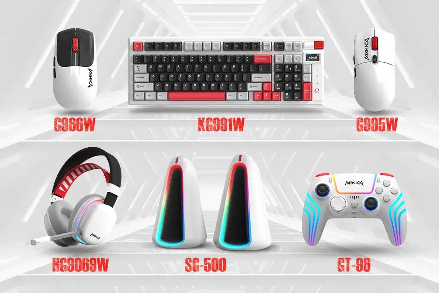 MARVO Monka Guru wireless gaming mouse on a desk setup