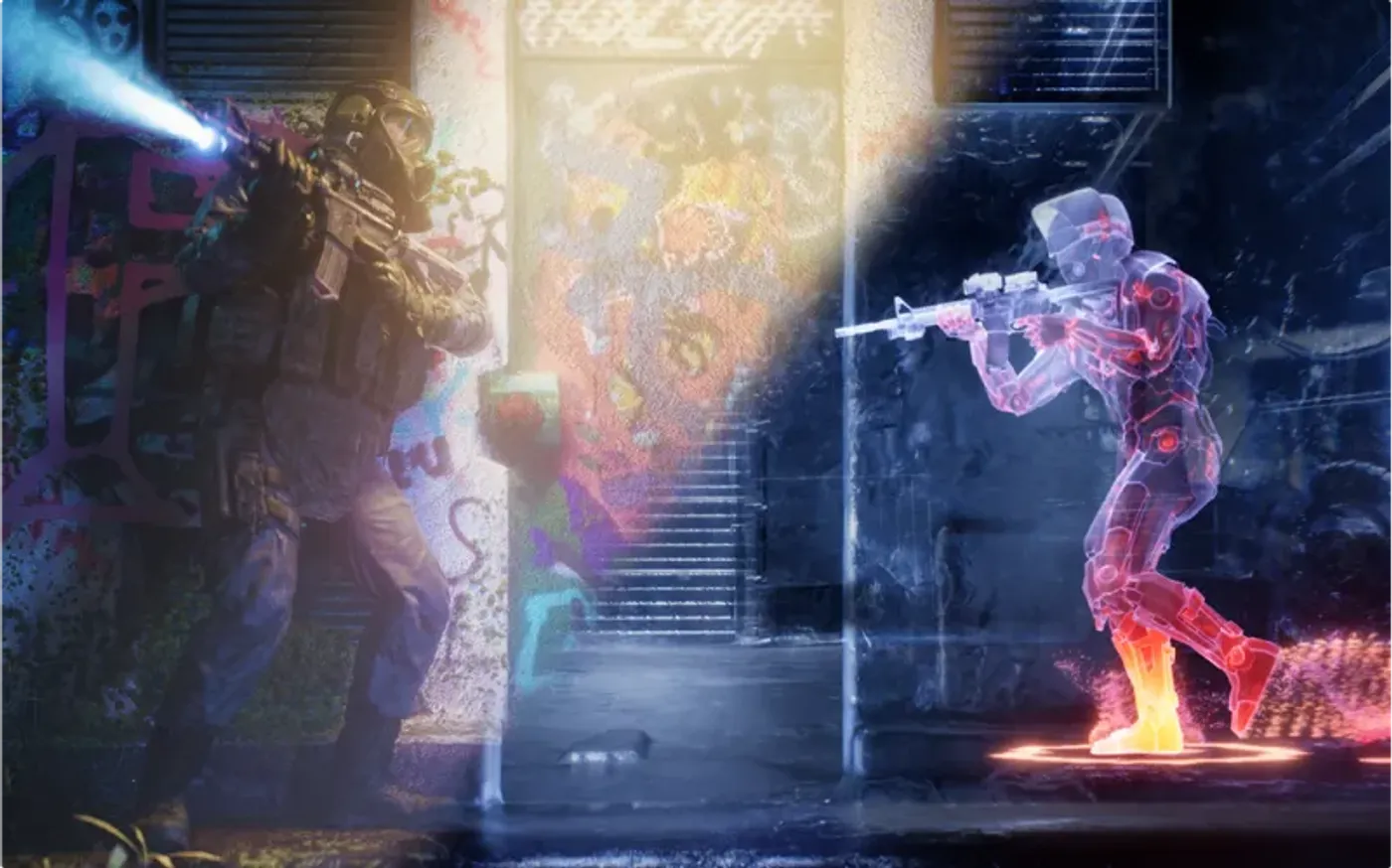 Illustration of 360 degree spatial audio positioning around a player wearing the Nova 7X