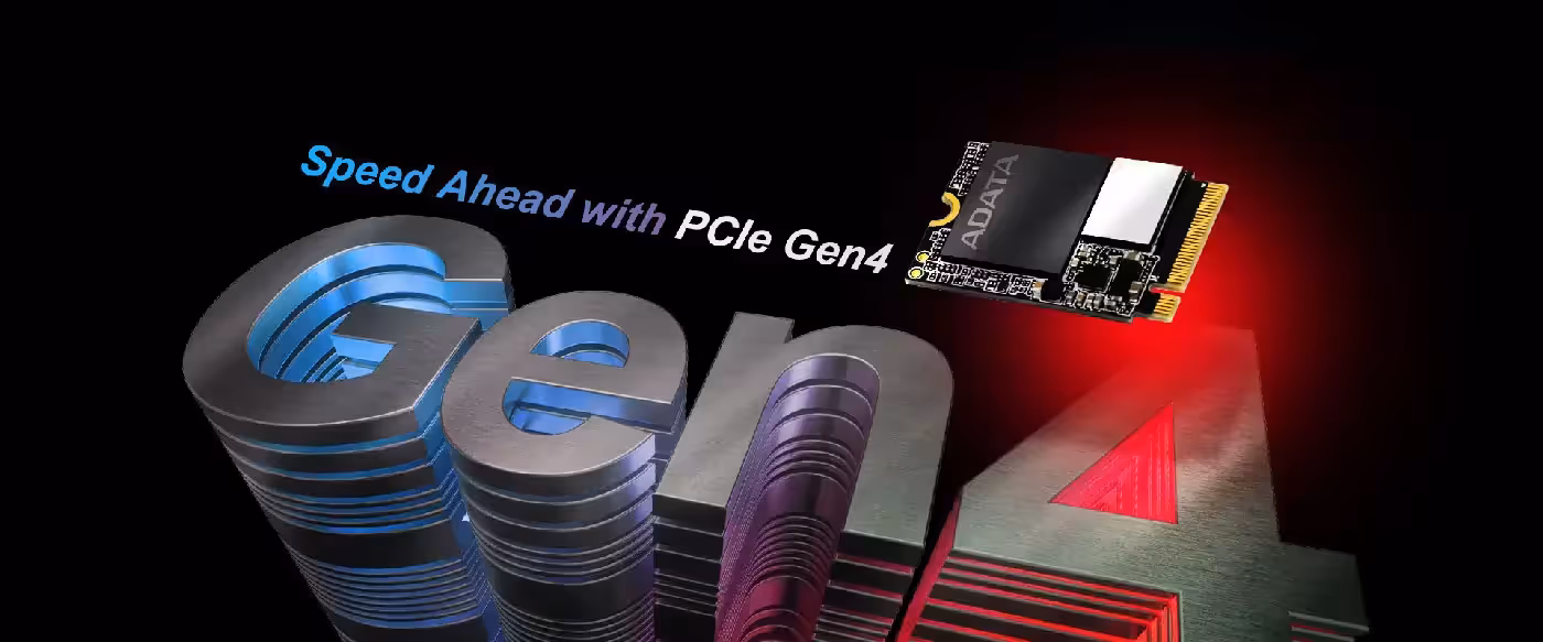 ADATA XPG GAMMIX S55 2TB M.2 SSD showing its PCIe Gen4 x4 interface