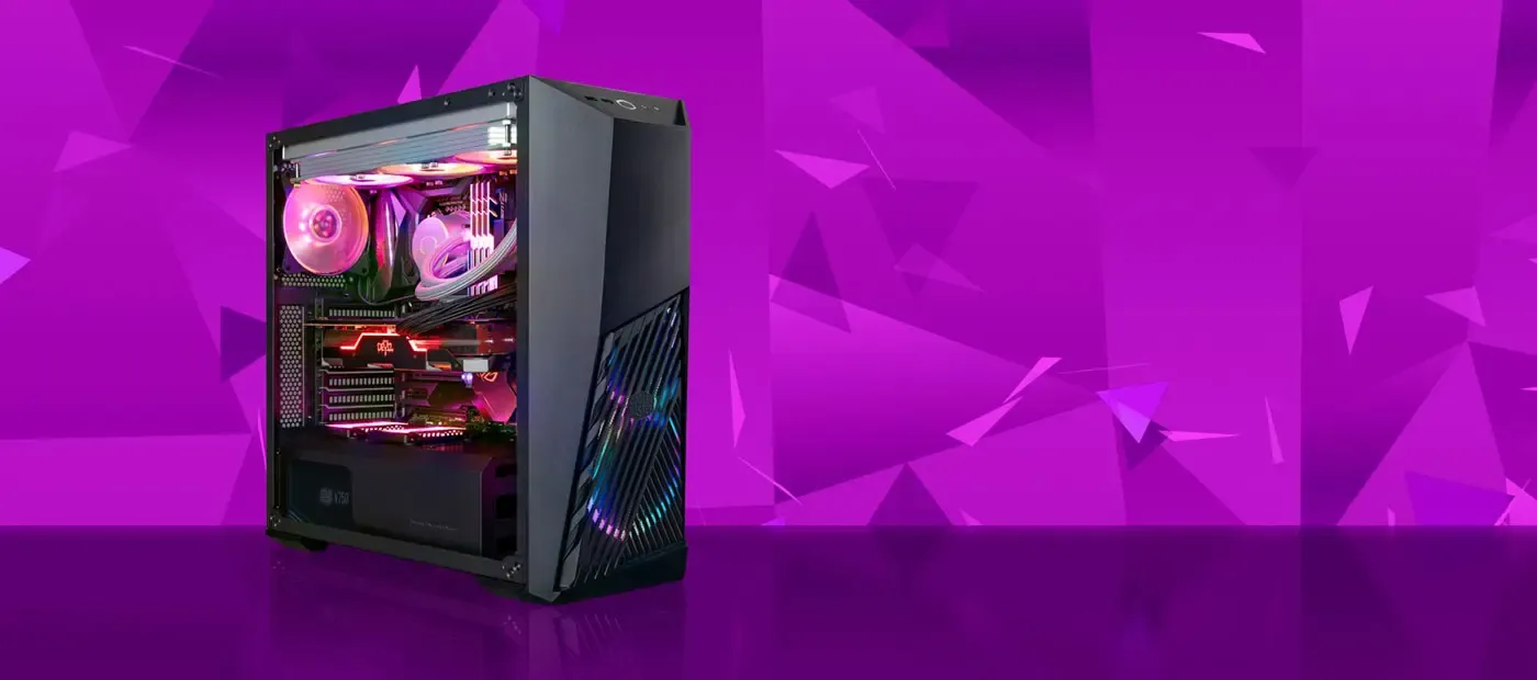 Detailed view highlighting the features of the Cooler Master MasterBox K501L ARGB case.