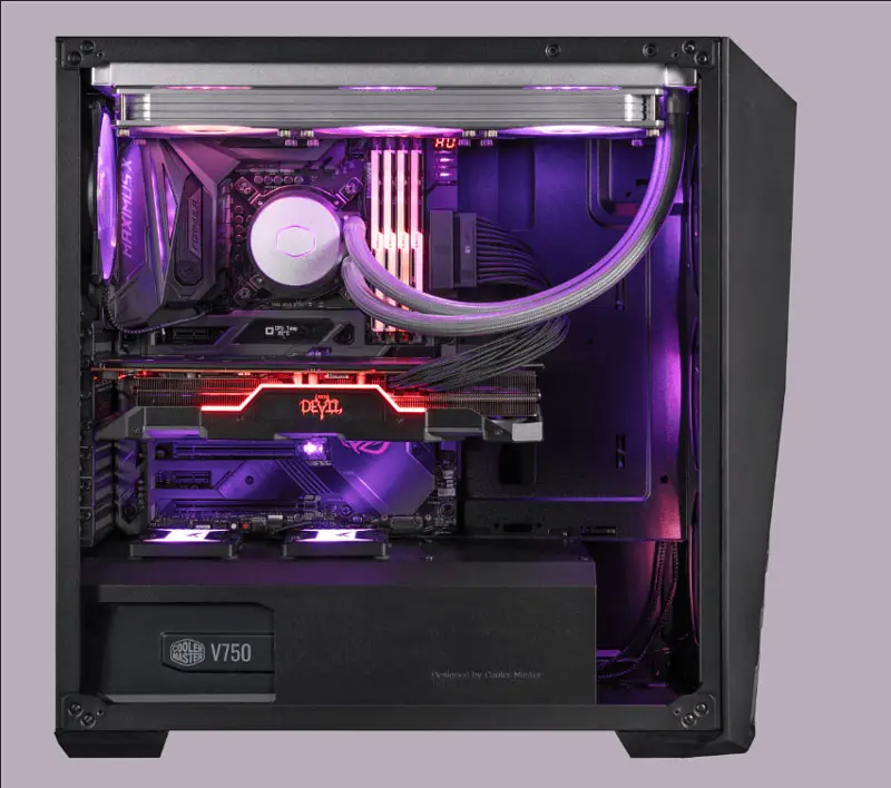 Cooler Master MasterBox Lite 5 ATX Mid-Tower W/ Front DarkMirror Panel, 3 Customize Color Trims, & Transparent Acrylic Side Panel