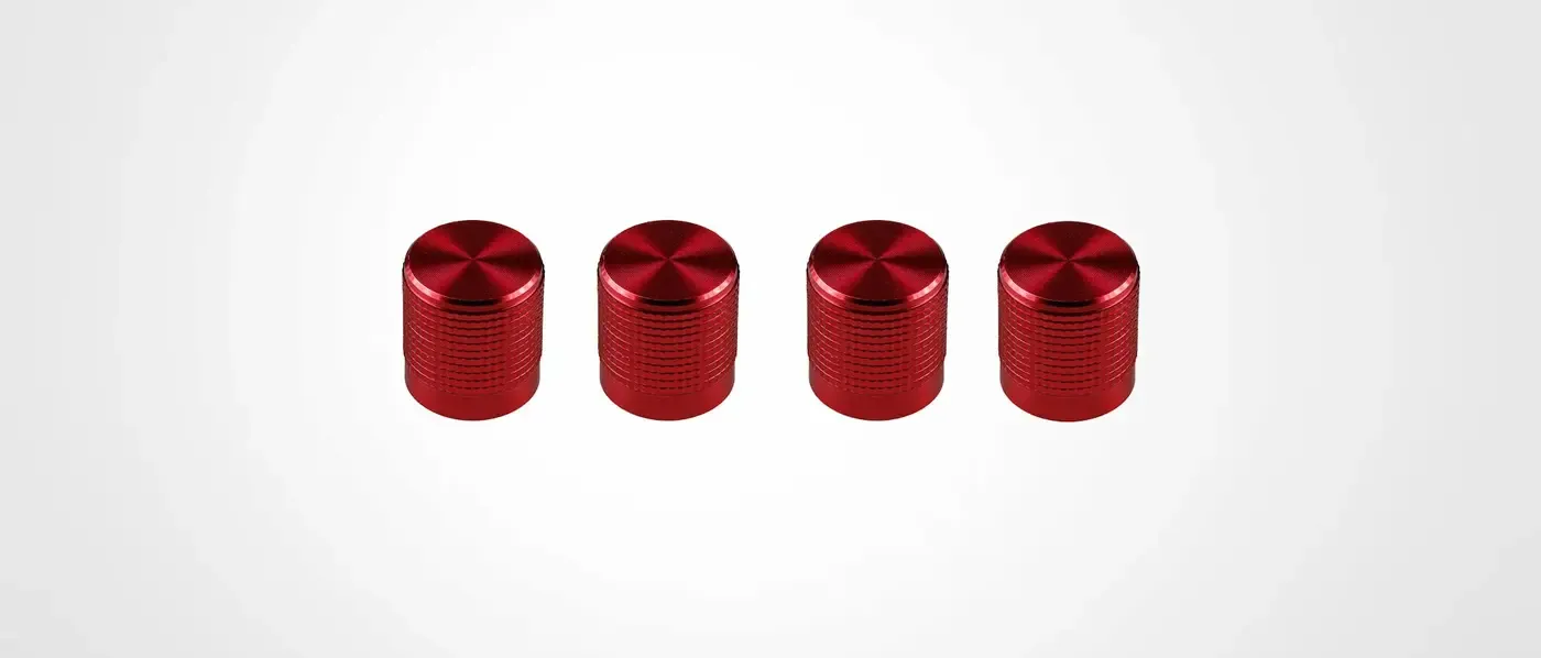 Corsair Elgato Stream Deck Dials Set in red shown on a creator's desk