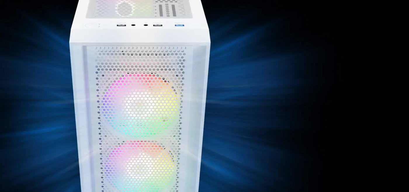 Perforated Front Panel of Gamdias Aura GC2 Elite Gaming Case