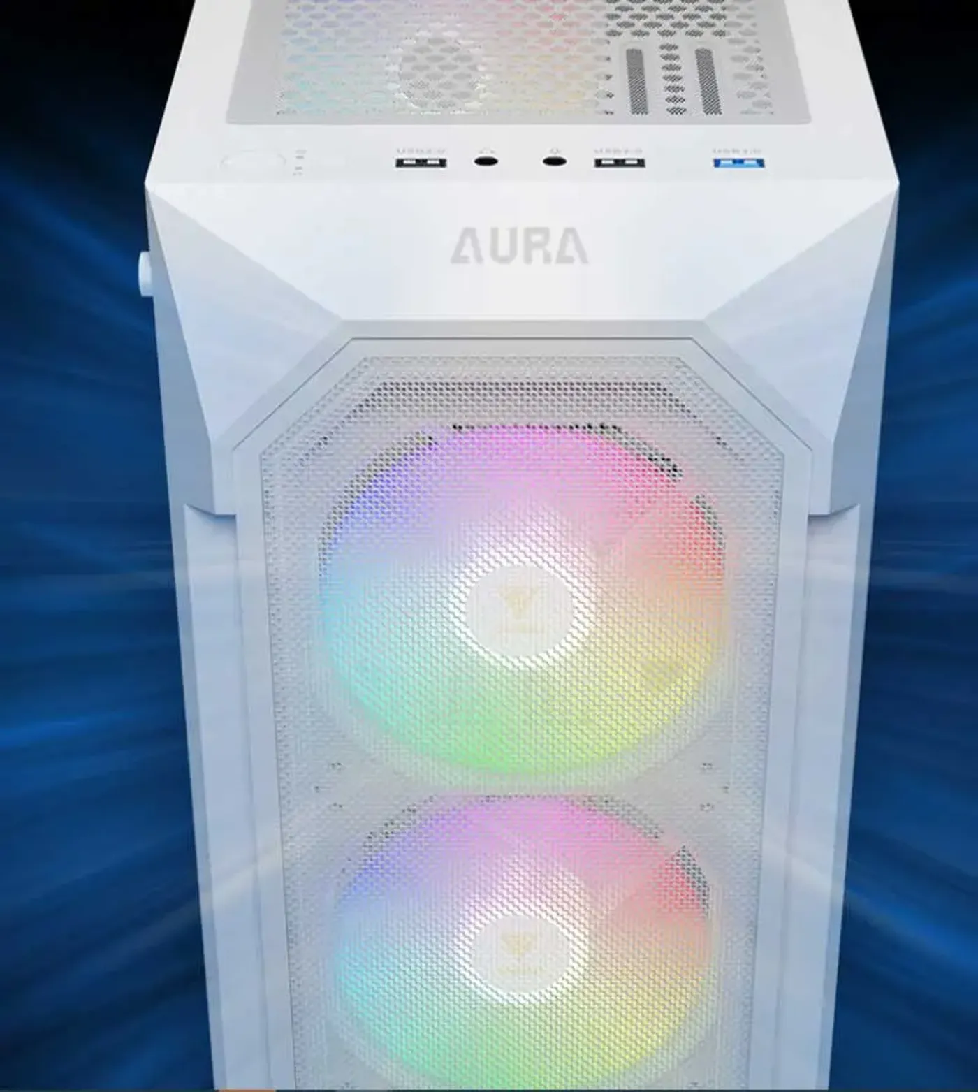 Gamdias AURA GC1 Elite Gaming Case Ventilation - Desktop View