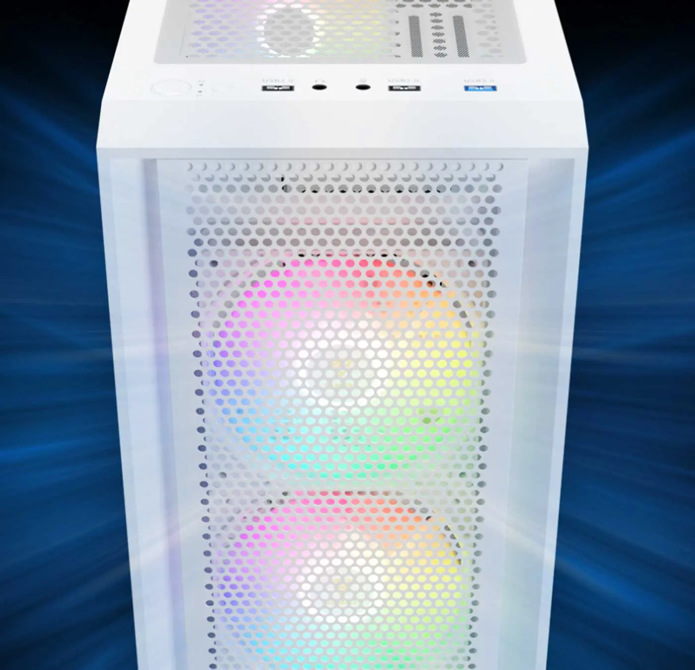 Perforated Front Panel of Gamdias Aura GC2 Elite Gaming Case