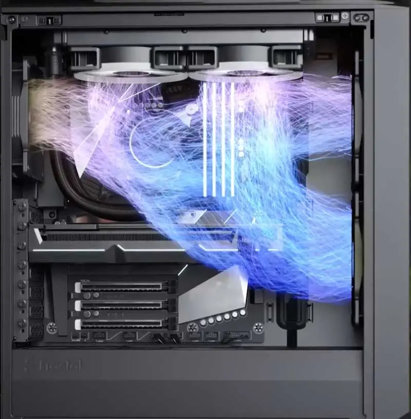 Filtered airflow design of Fractal Design Meshify 2 Compact Case
