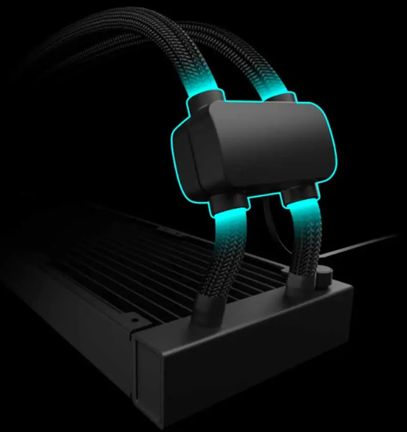 Advanced in-line PWM pump mechanism for quiet and efficient cooling