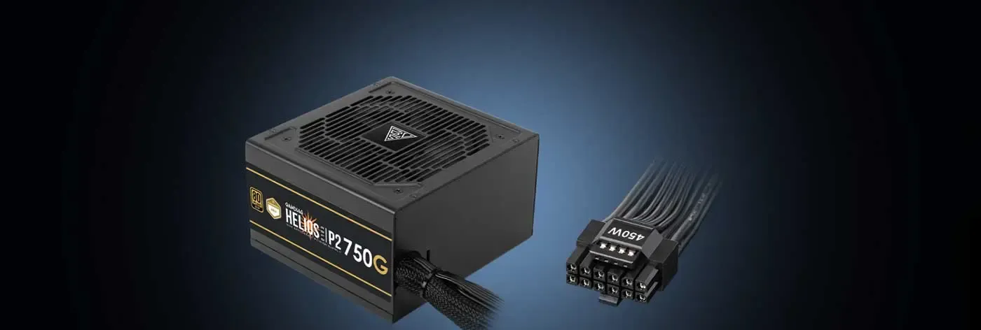 Dedicated 12VHPWR PCIe cable on the Gamdias HELIOS P2-750G