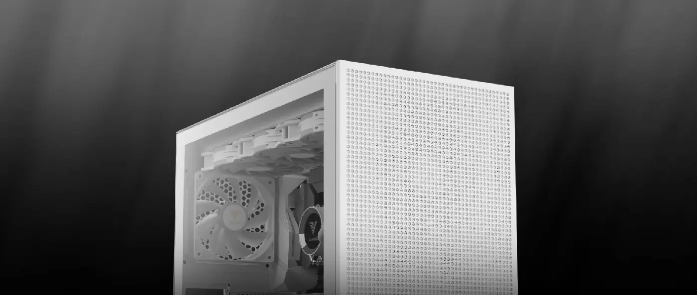 Gamdias TALOS E3 MESH Elite White Gaming Case - Perforated Front Panel