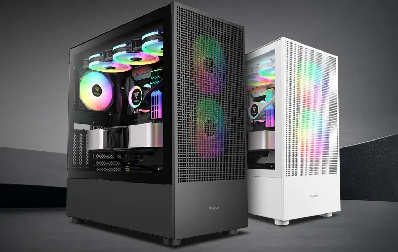 Gamdias TALOS E3 MESH Elite White Gaming Case - Front view