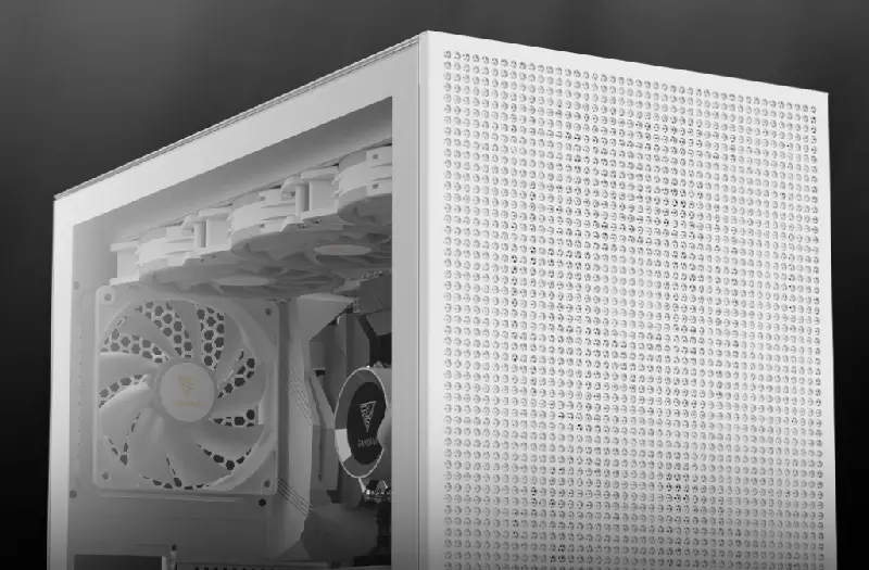 Gamdias TALOS E3 MESH Elite White Gaming Case - Perforated Front Panel