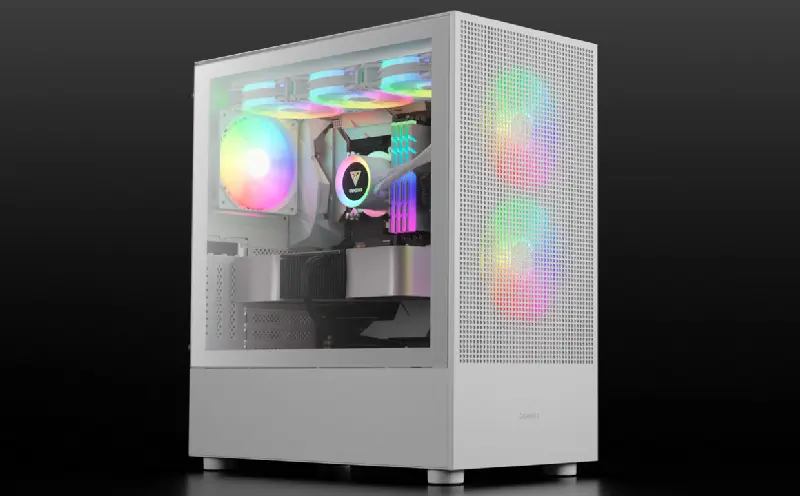 Gamdias TALOS E3 MESH Elite White Gaming Case - Showcasing a Build