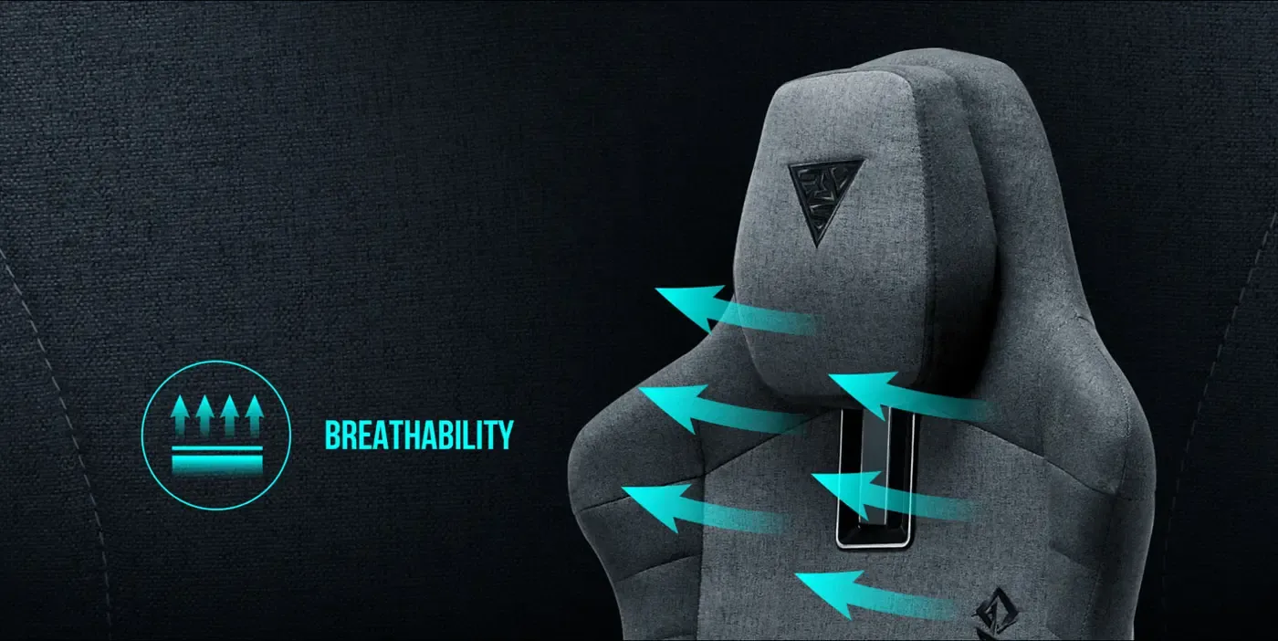 Close-up of the premium breathable fabric used on the Zelus E3 Weave