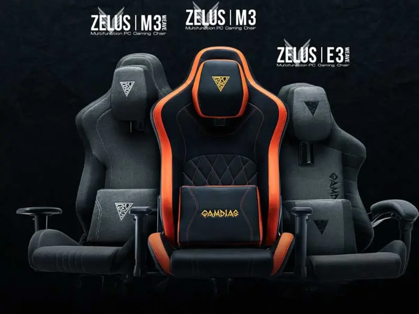 Gamdias Zelus M3 gaming chair showing ergonomic design and support features