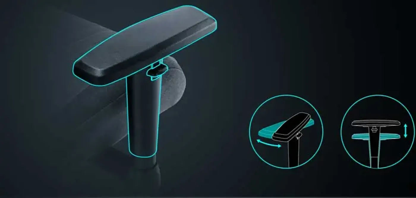 Adjustable armrests of the Gamdias Zelus M3 gaming chair