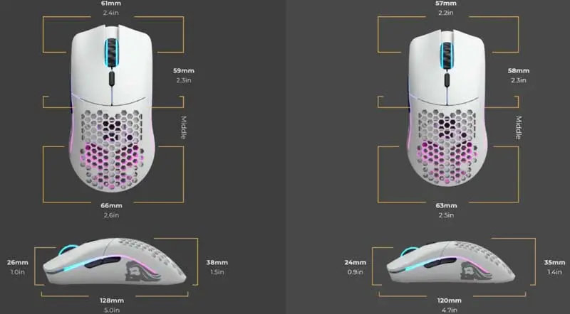 Model O Minus Wireless Mouse Features