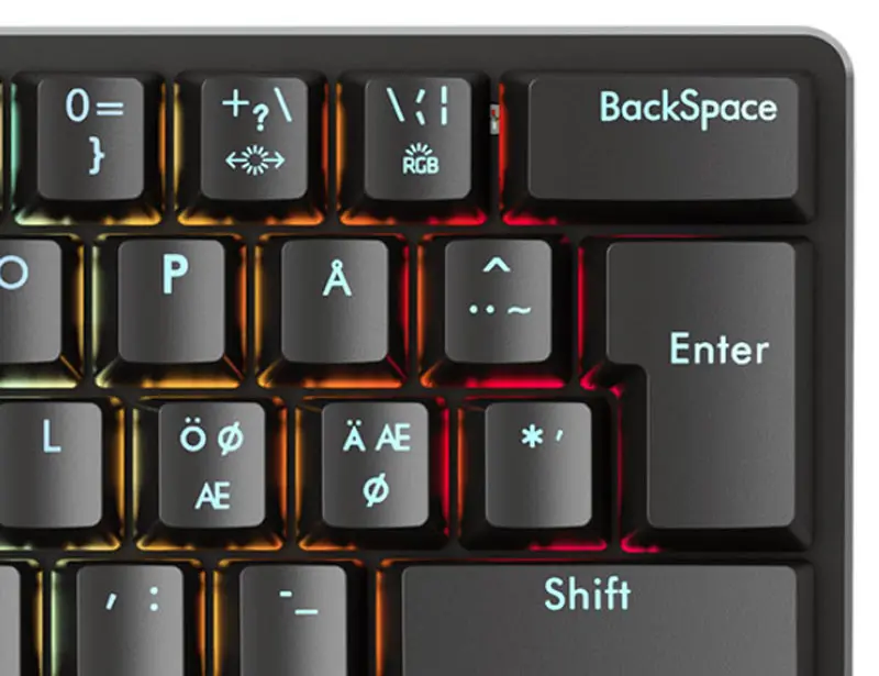 Close-up of GMMK Brown Switches