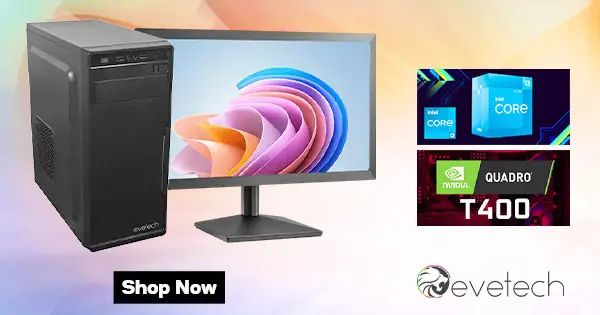Intel 12th Gen Core i3 12100F 4.3GHz T400 4GB Workstation PC | Evetech
