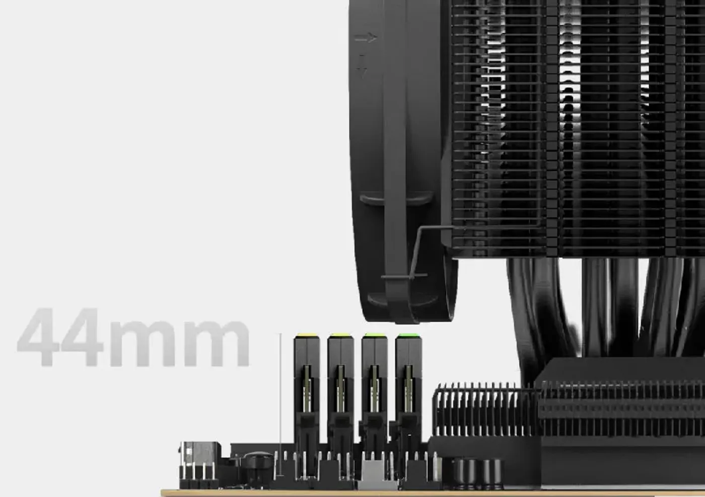 Compact 44mm low-profile design of the KLEVV CRAS V RGB memory modules