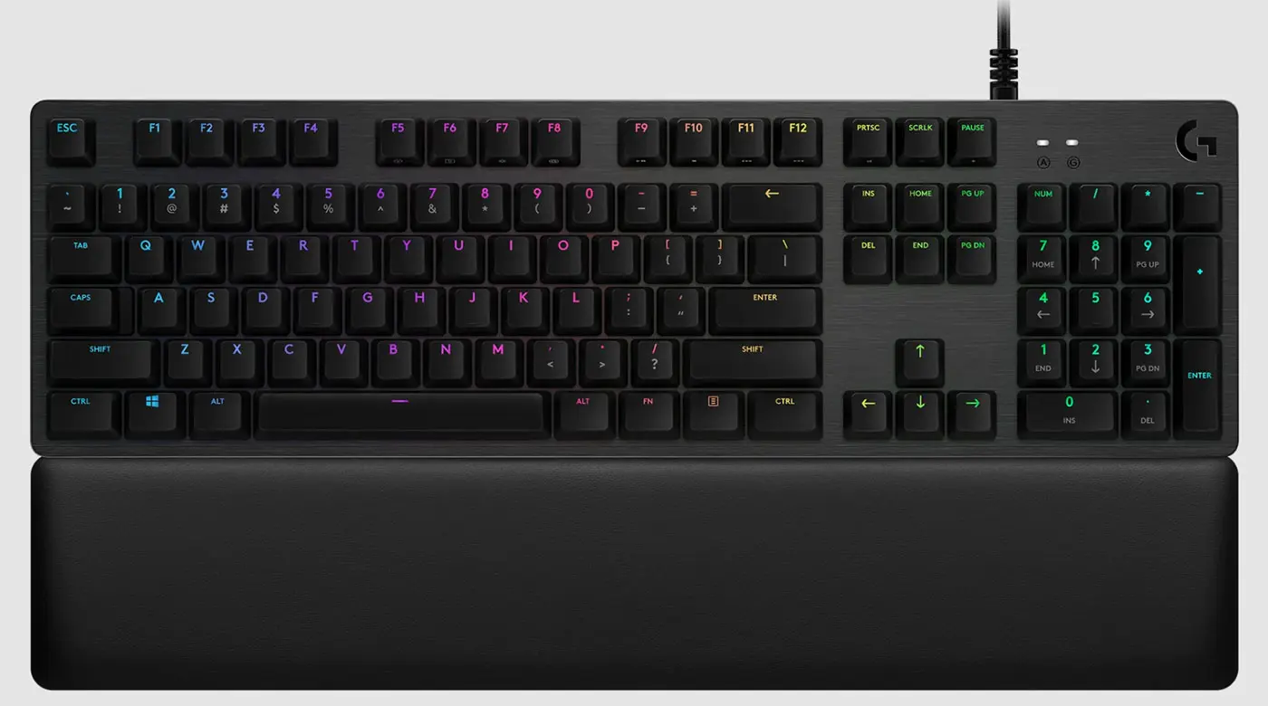 Logitech G513 Carbon RGB Mechanical Keyboard Desktop View