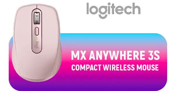 Logitech MX Anywhere 3S Wireless Mouse - Rose | Versatile & Ergonomic
