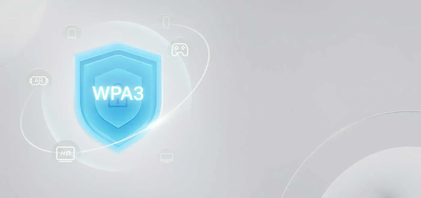 WPA3 network security features illustrated for the Mercusys MR80X router
