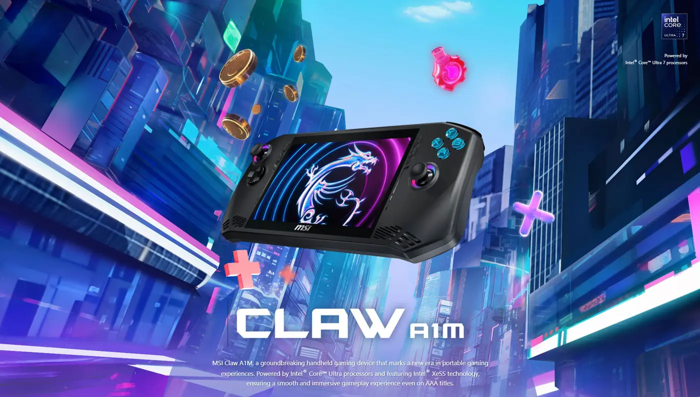 MSI Claw A1M Handheld Gaming Console Overview Desktop