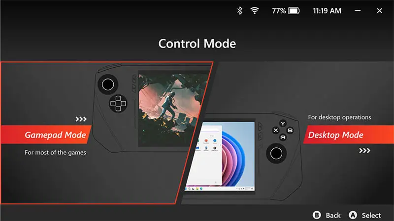 MSI Claw A1M Quick Settings Feature