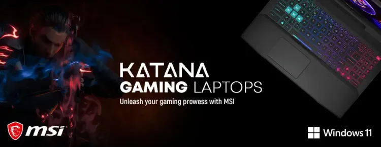 MSI Katana Gaming Laptops - High-Performance Gaming Gear