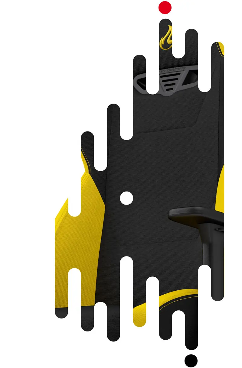 Nitro Concepts S300 Gaming Chair in Stealth Black to illustrate design