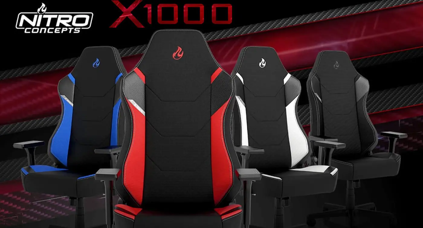 Nitro Concepts X1000 Gaming Chair - Transformers Autobots Edition - Black and Red