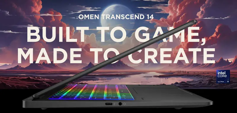 OMEN Transcend 14 Gaming Laptop in compact design