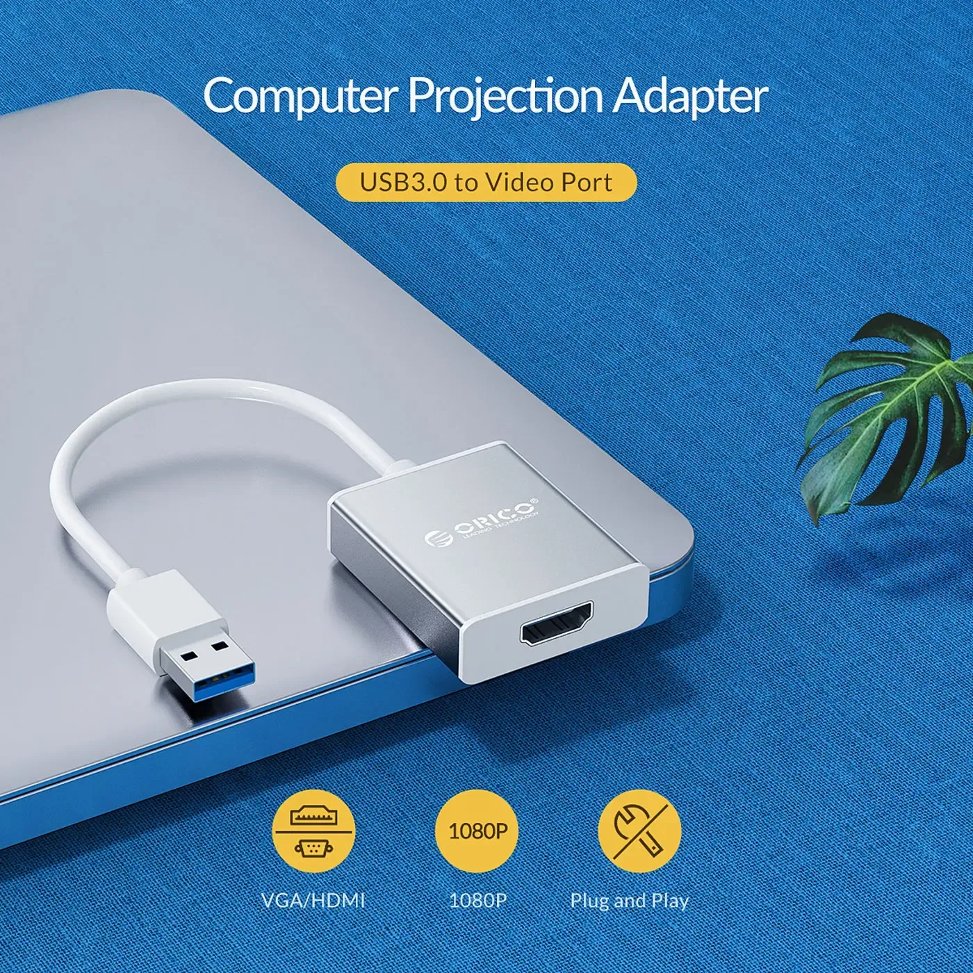 Front view of the ORICO USB 3.0 to HDMI SV adapter