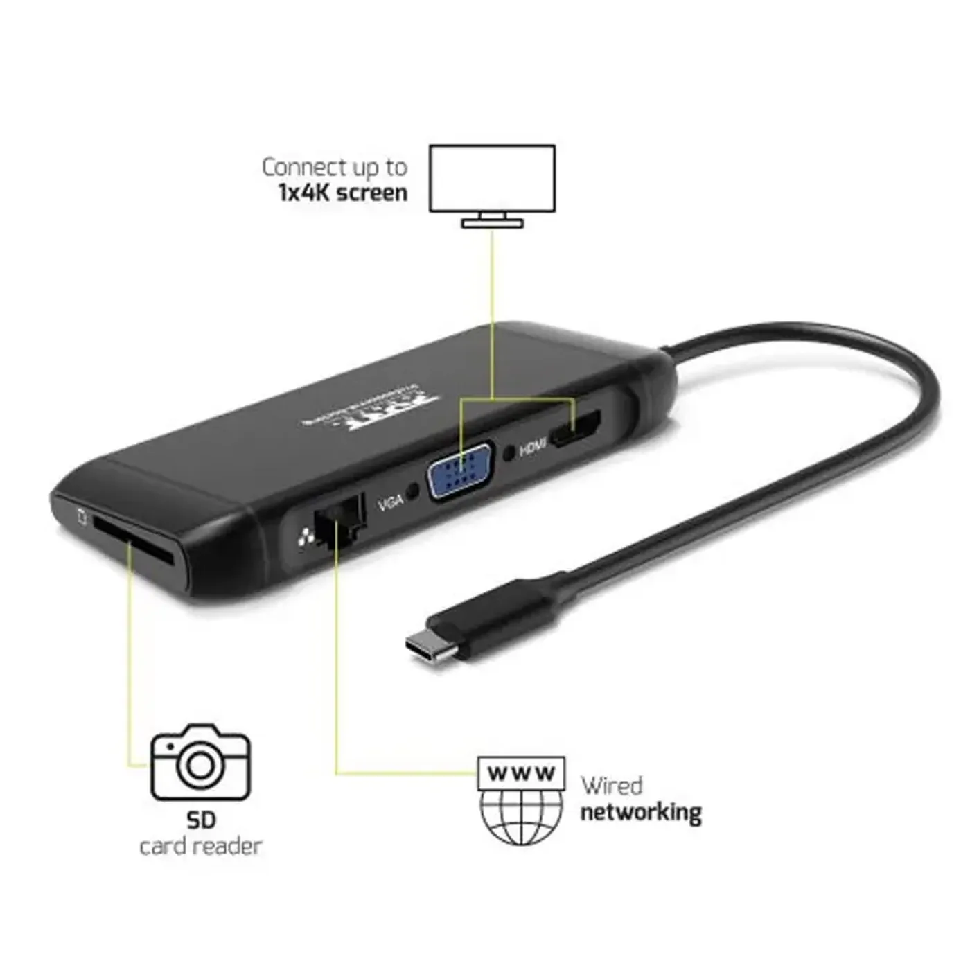 USB-C docking station featuring up to 100W Power Delivery