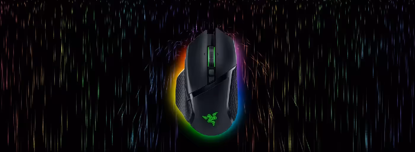 Razer Basilisk V3 Pro wireless gaming mouse in sleek white finish
