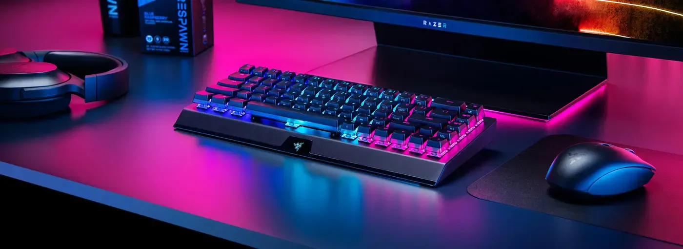 Razer BlackWidow V3 Mini keyboards in use during a gaming session