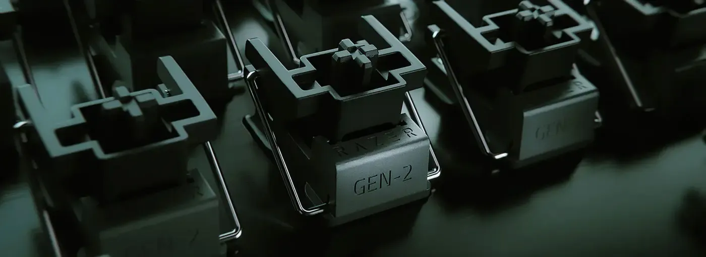 Close-up of Gen-2 analog optical switches with adjustable actuation