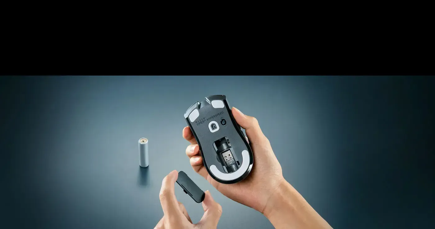 Razer Viper V3 Wireless Gaming Mouse demonstrating long-lasting battery performance