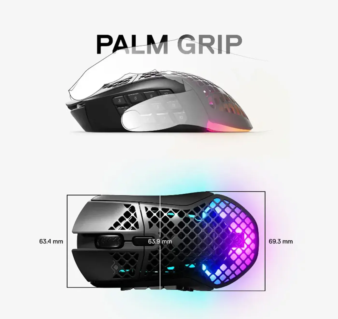 SteelSeries Aerox 9 Wireless Gaming Mouse with 18 Buttons | Evetech