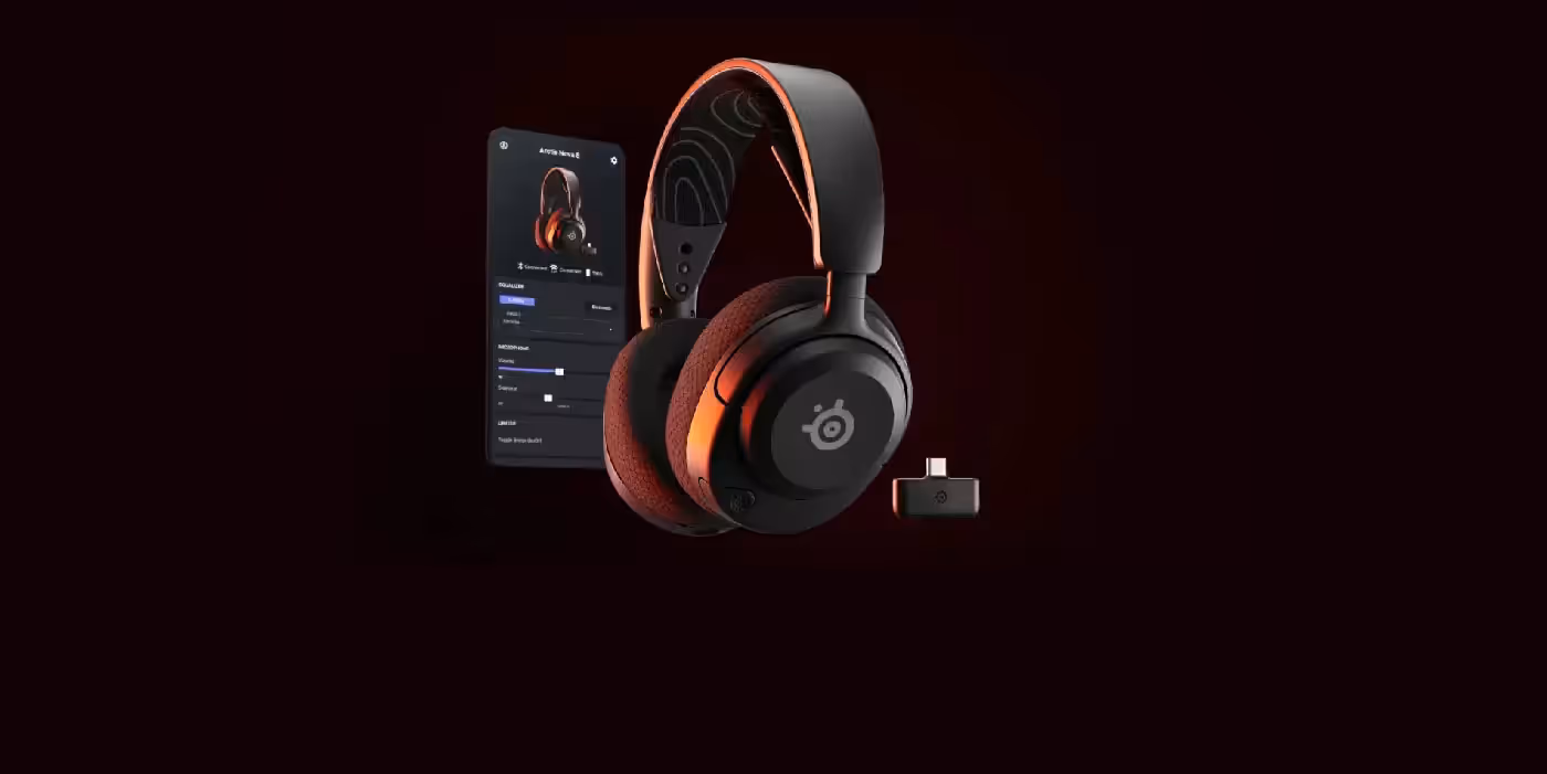 SteelSeries Arctis Nova 5 Wireless Gaming Headset showcasing custom neodymium magnetic drivers for high-fidelity sound