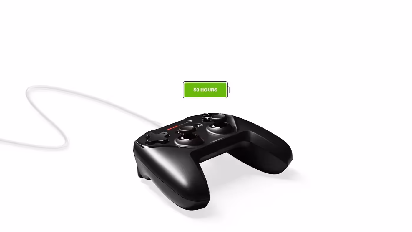 SteelSeries Nimbus+ gamepad charging via its lightning connector